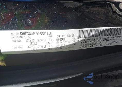 2011 Dodge Grand Caravan Express z USA, uszkodzony, nr VIN 2D4RN4DGXBR603041